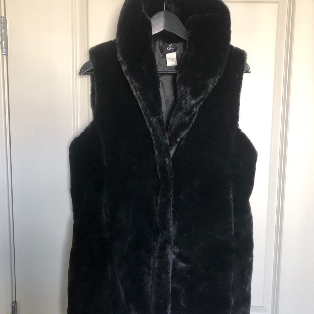 ECHO Sheared Faux Mink Longline Vest